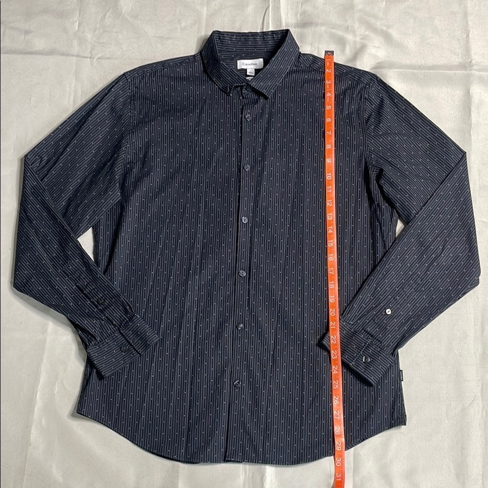 CALVIN KLEIN Black Striped Shirt - Picture 3 of 11